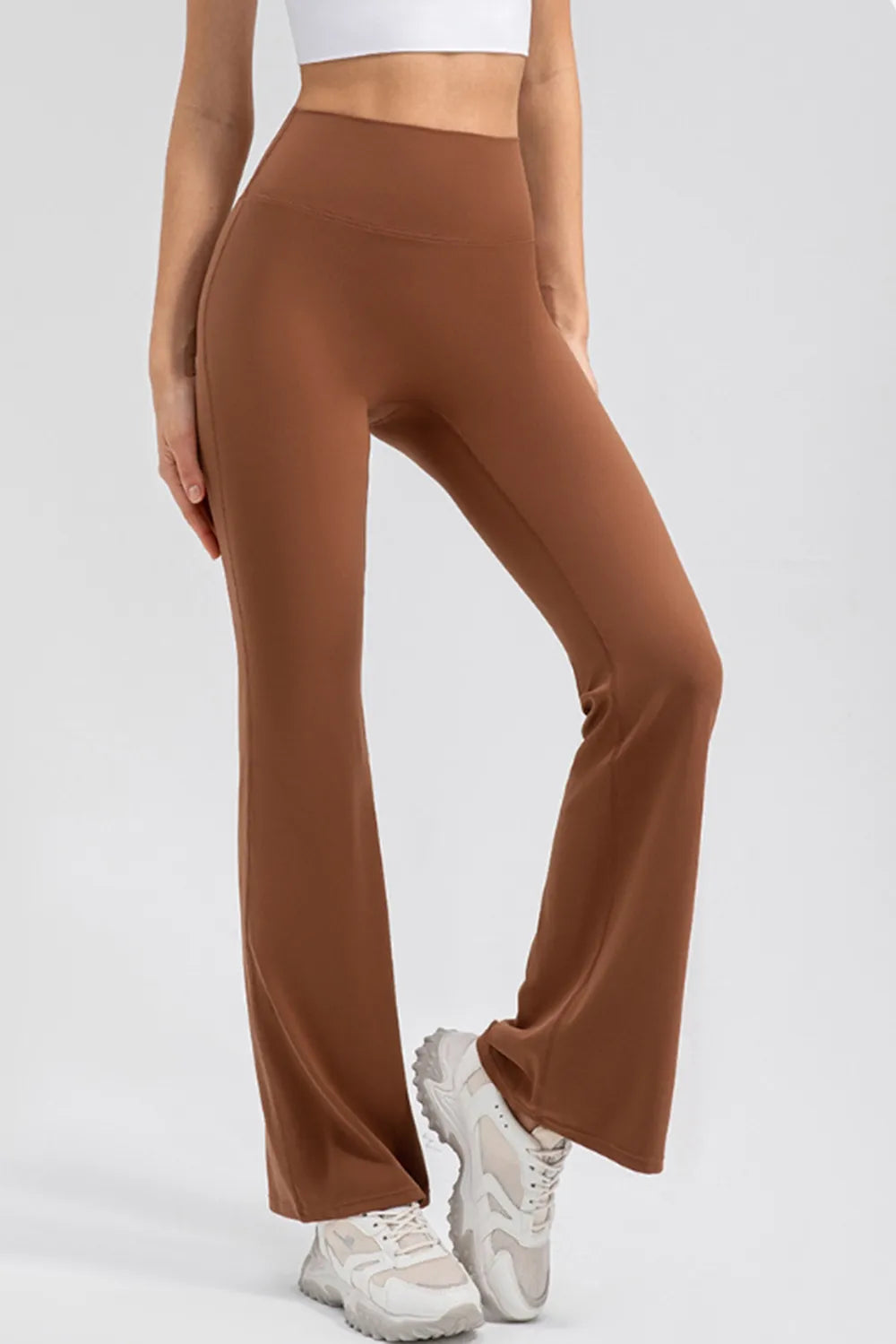 High Waist Straight Active Pants - Ladyez