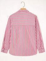 Striped Button-Up Long Sleeve Shirt