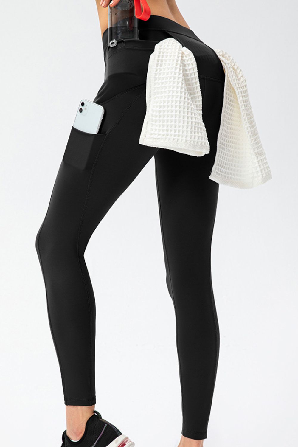 Full Size Slim Fit High Waist Long Sports Pants with Pockets - Ladyez