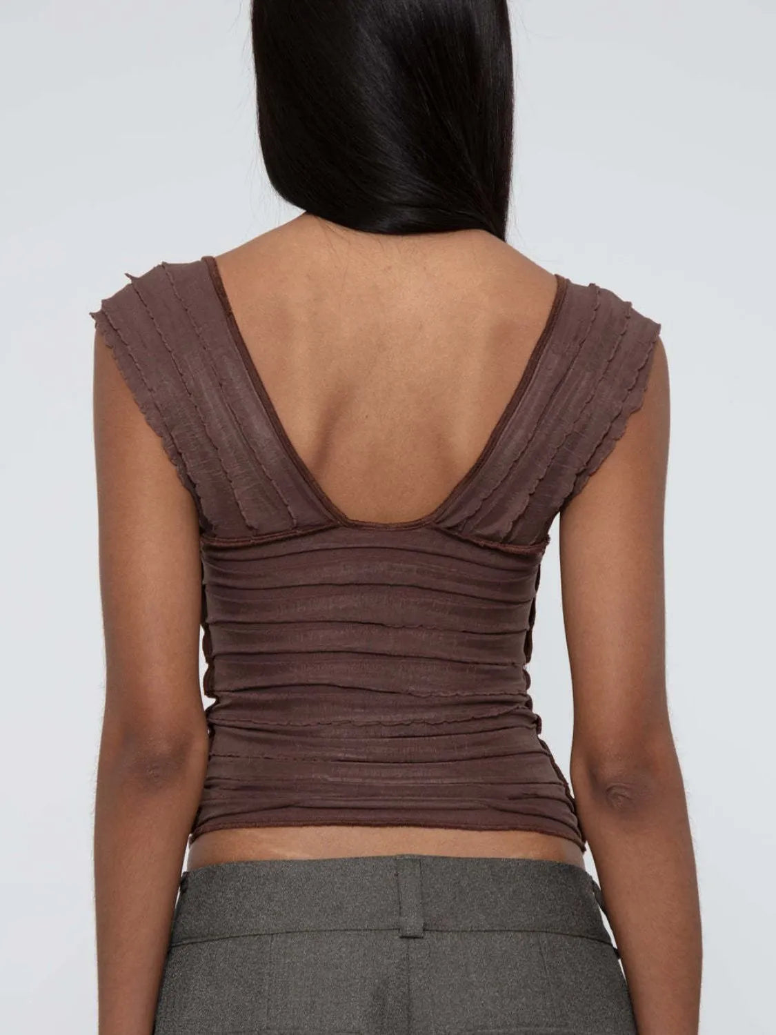 Ruched Solid Tank - Ladyez