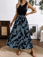 Sleeveless Floral Print Maxi Dress