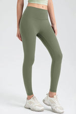 Wide Waistband Slim Fit Active Leggings - Ladyez