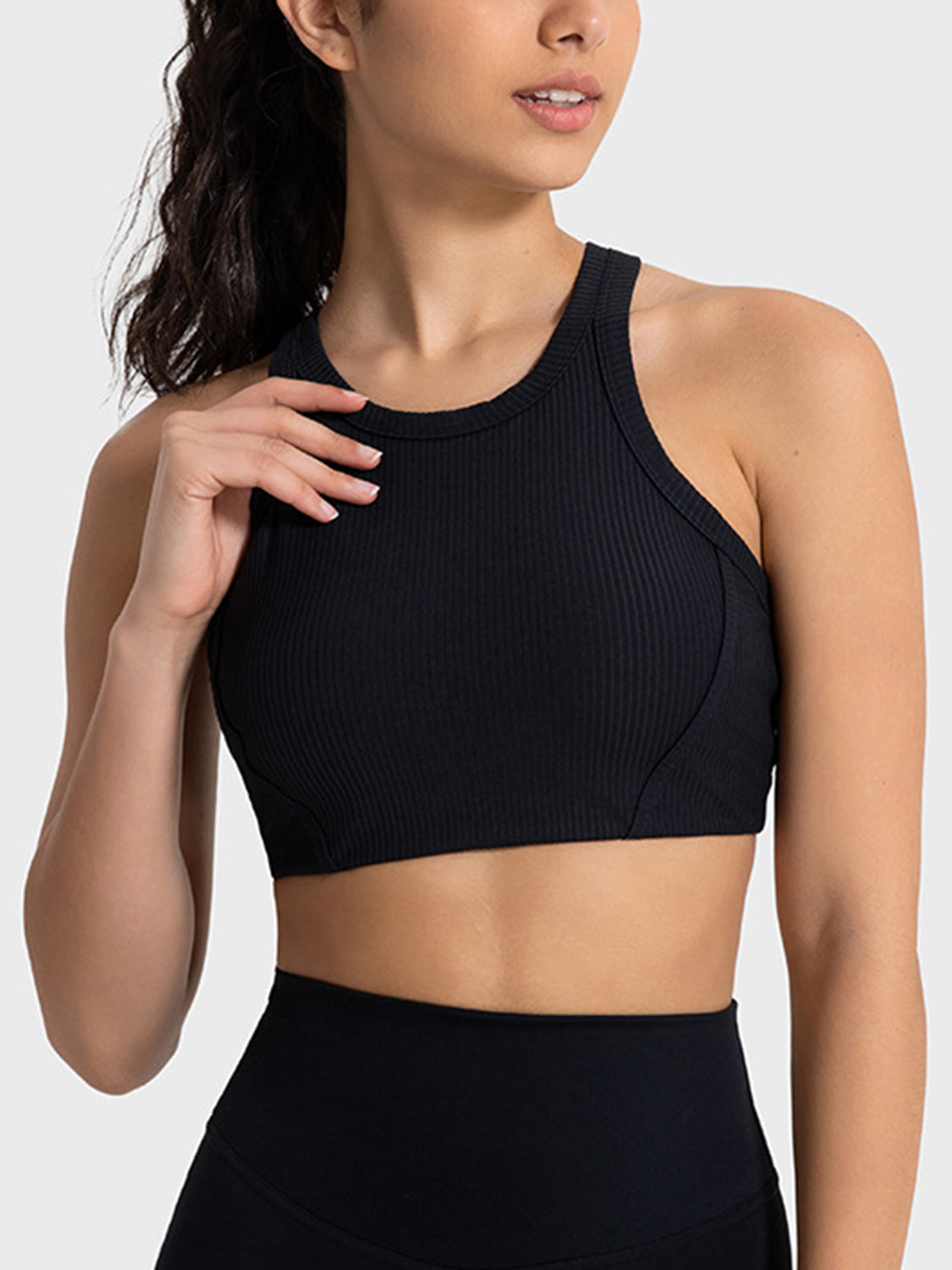 Millennia Wide Strap Cropped Sport Tank - Ladyez