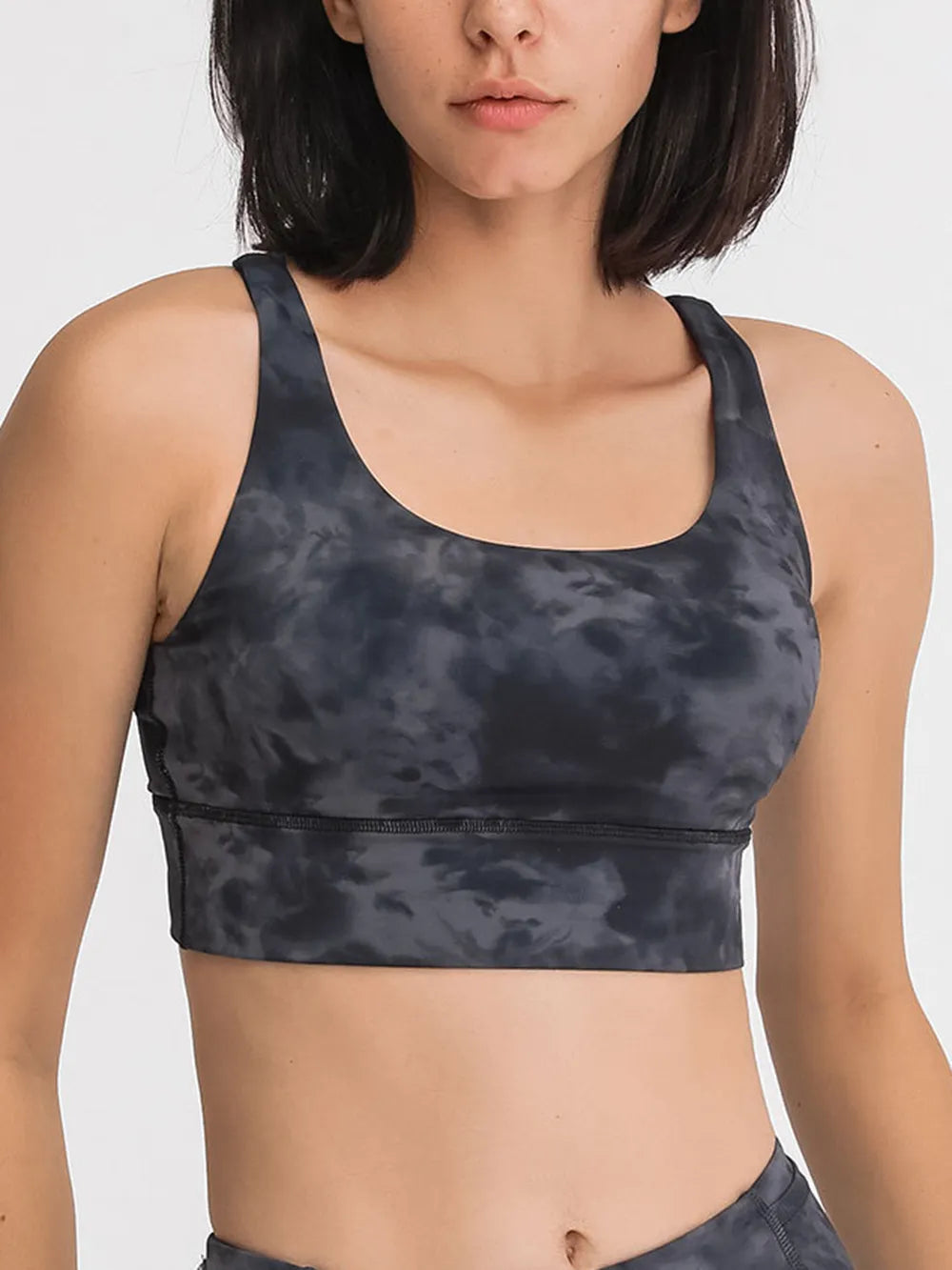 Millennia Crisscross Scoop Neck Active Tank - Ladyez