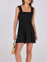 Smocked Square Neck Summer Romper