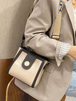 Crocodile Pattern Wide Strap Crossbody Bag