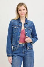 RISEN Basic Fitted Button Down Denim Jacket