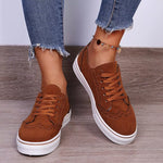 Lace Up Round Toe Sneakers