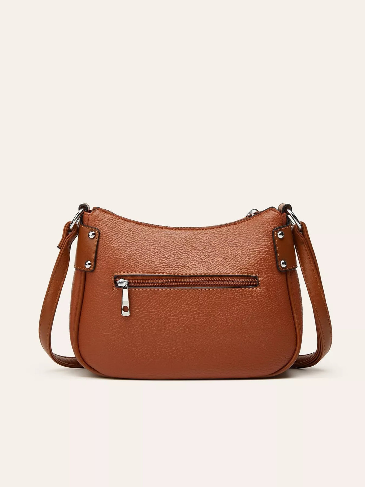 Tassel Decor PU Leather Crossbody Bag