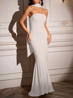Tube Mermaid Maxi Dress with Scarf Detail