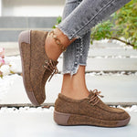Round ToeLace-Up Sneakers