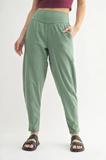 MONO B Flowbarrel High Waist Active Pants - Ladyez