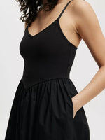 Spaghetti Strap Midi Dress with Pockets