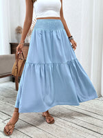 Smocked Waist Tiered Skirt