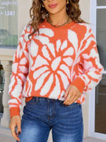 Fuzzy Knit Round Neck Sweater