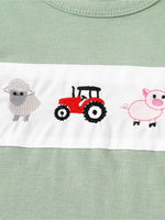 Children's Animal Embroidered Tee and Shorts Set
