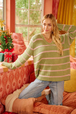 BiBi Striped Long Sleeve Sweater