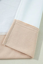 Color Block Patchwork Side Split Tunic T Shirt