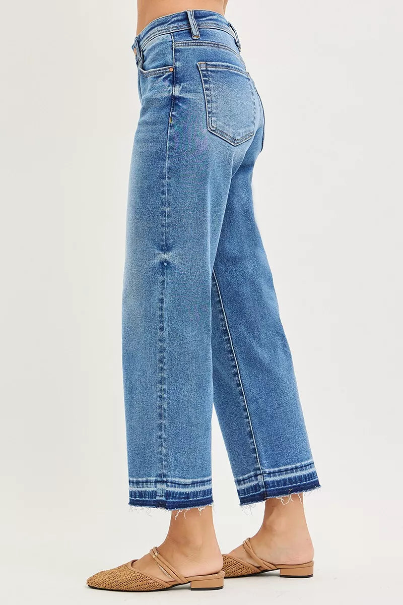 RISEN Full Size Slouchy CroppedBoyfriend Jeans Plus Size