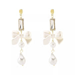 Bowknot Pearl Drop Earrings