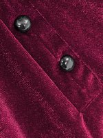 Velvet Balloon Sleeve Blouse