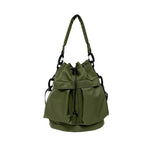 Drawstring Nylon Bucket Bag