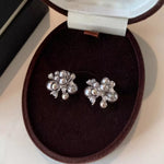 Pearl Cluster Stud Earrings