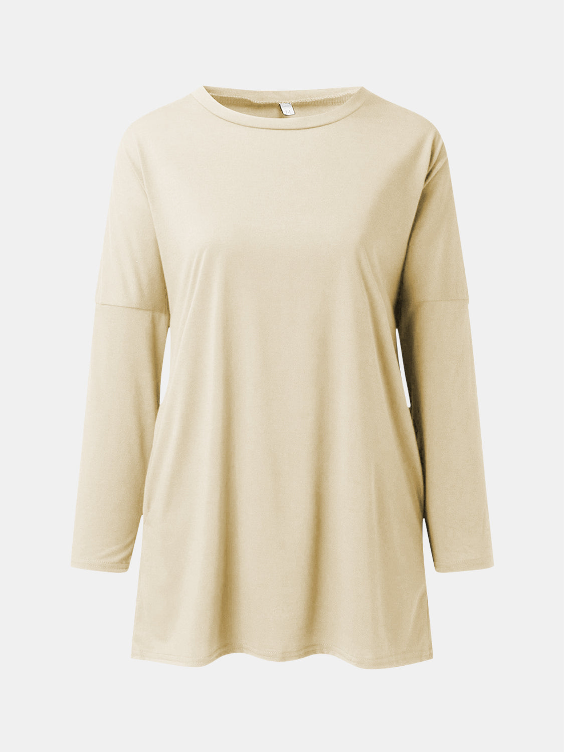 Full Size Round Neck Long Sleeve T-Shirt - Ladyez