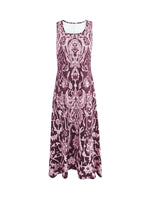 Printed Sleeveless Midi Dress