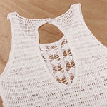 S-XL Sexy Hollow Out Fringe Tassel Knitted Crochet Tunic Beach Cover Up Cover-ups Beach Dress Beach Wear Beachwear Female V3800C