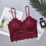 4pcs Women'S Sexy Lace Bra & Panty Set, Breathable & Comfortable, Removable Bra, Stretchy Lingerie Set