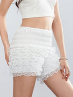 Fashion Women Ladies Solid Lace Frilly Ruffle Knicker Underwear Short Pants Safety Shorts