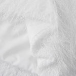 Women's 2026 Trendy White Fluffy Fur Sleeveless Cropped Top Soft Fuzzy Blouse Casual Party Daily Streetwear Fashion Top