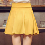 New Women Basic Skirts Summer Flared Casual Mini Skater Shorts Skirt Fashion School Pleated Fluffy Plus Size 5XL Red Short Skirt