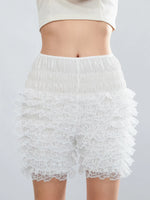 Fashion Women Ladies Solid Lace Frilly Ruffle Knicker Underwear Short Pants Safety Shorts