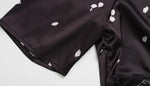 Ahagaga Eelgant Dresses For Women Patchwork Lace Floral V-Neck Short Sleeves Slim Fit Bodycon Trend Sheath Femlae Vestidos Robes