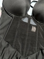 1pc Sexy Corset Solid Color Deep V Neck Contouring Onesie Belly Control Waist Trainer Slimming Thong Shapewear Women'S Lingerie