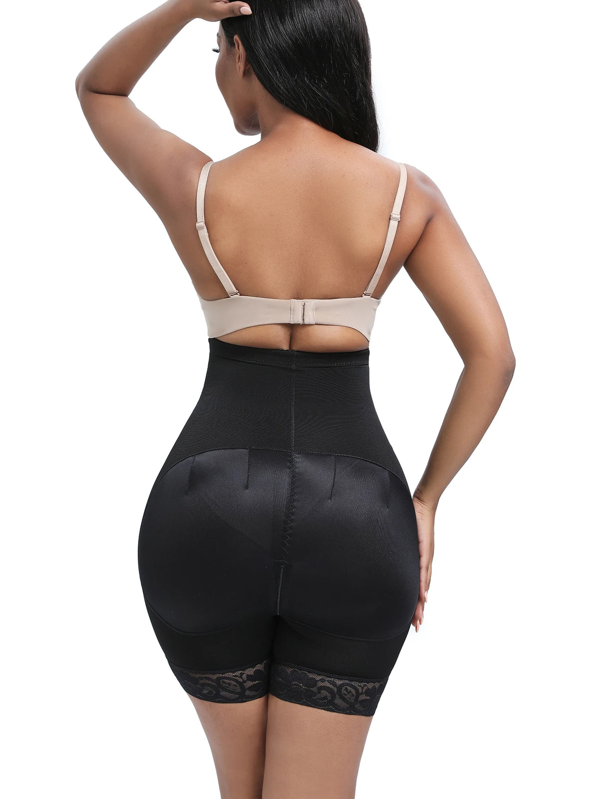 [Women's Shapewear] 1-piece set of women's butt-lifting and tummy-control shaping shorts, high-waisted shaping shorts, flat-leg