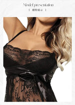 ohyeah Women Plus Size Lingerie Eyelash Lace Babydoll Nightgown Big Size Sleepwear Mesh Chemise Boudoir Nightdress