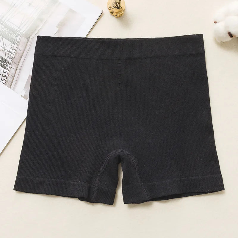 1PC Seamless Panties Women BoyShorts Push-Up Hip Design Cotton Gusset Women's Safety Short Pants Lingerie Solid Color Underwear