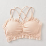 Sexy Bra Tube Top Lace Bralette Women Crop Top Female Sexy Lingerie Beauty Back Intimates Crop Top Seamless Padded Underwear