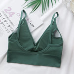 3Pcs/Set Women Sexy Crop Tops Seamless Bra Female Streetwear Sport Crop Top Tee Solid Color Underwear Lingerie Push Up Bra
