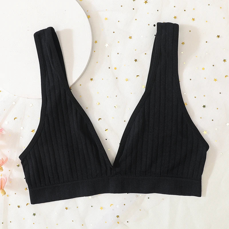Seamless Tube Top Push-up Bras for Women Deep V Neck Underwear Low Back Brassiere Unlined Sexy Lingerie Crop Top Women Bralette