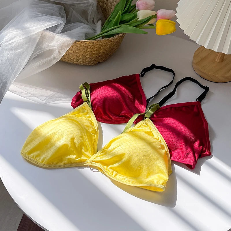 Women Push Up Bra Sexy Lingerie Bralette Wirefree Bra Sexy Deep Vneck Wireless Underwear Thin Seamless Bra Crossback Bra