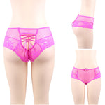 Big Size High Waist Womans Briefs Lingerie Perspective Floral Lace Strappy Panty Embroidery Dot Hot Underwear Women Sexy Panties