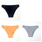 3Pcs/Set Women Cotton Bikini Briefs Skin-Friendly Low Rise Underwear Seamless Edge Soft Stretch Daily Ladies Panties M-XXL