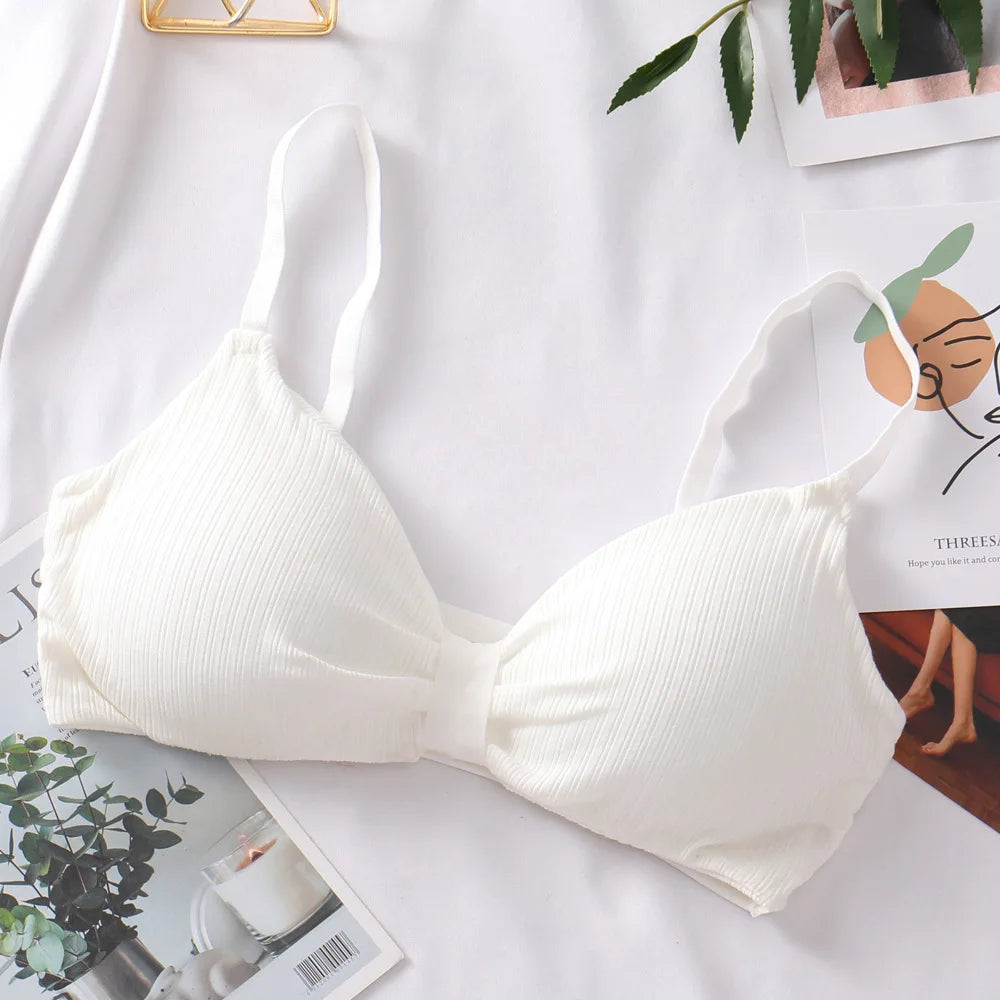 Push-Up Bras for Women Sexy Adjustable Straps Brassiere Wire Free Bra Seamless Underwear Solid Color Lingerie One Size