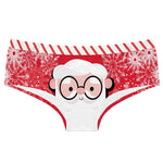 Women's Cute Cartoon Christmas Print Panties Comfortable Low Waist Lady Lingerie Sexy Butt Wrap Female Briefs Seamless Knickers