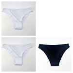 3Pcs/Set Women Cotton Bikini Briefs Skin-Friendly Low Rise Underwear Seamless Edge Soft Stretch Daily Ladies Panties M-XXL