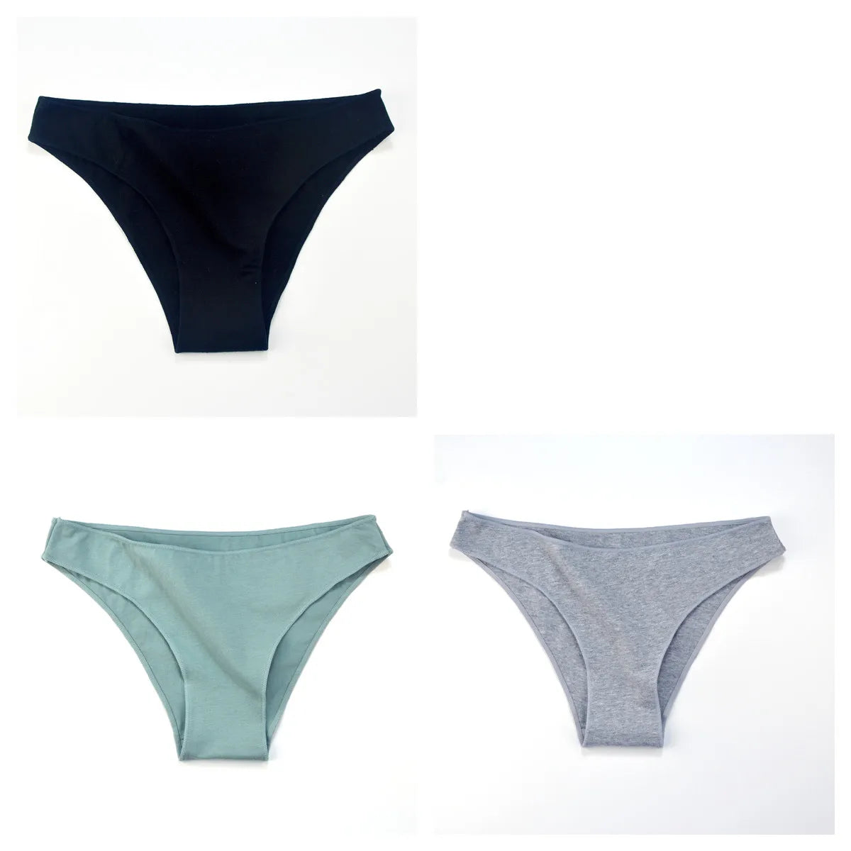 3Pcs/Set Women Cotton Bikini Briefs Skin-Friendly Low Rise Underwear Seamless Edge Soft Stretch Daily Ladies Panties M-XXL